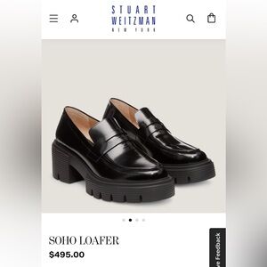 Stuart Weitzman Black Soho Loafers